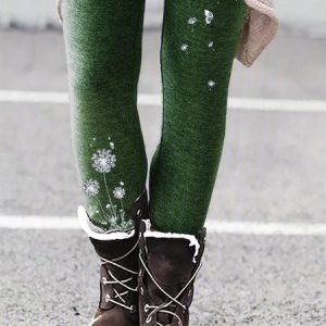 thick warm leggings Casual Cotton Leggings, Leggings, color:Green|size:XL, JustFashionNow