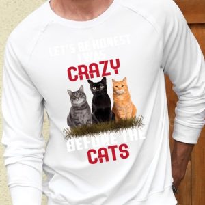 Men’s  Three Cute Cats Animal Casual Crew Neck Sweatshirt, color:White|size:3XL, Lilicloth.com