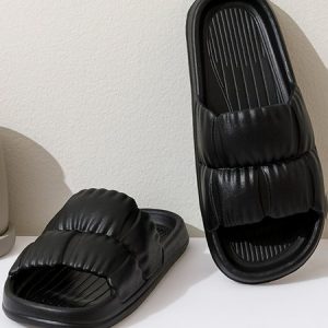 Bear Head Bathroom Slippers, Slippers, color:Black|size:44, JustFashionNow