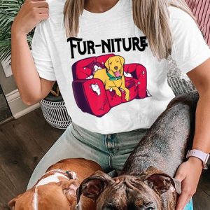 Lilicloth X Funnpaw Women's Fur-Niture T-Shirt, color:White|size:L, Lilicloth.com