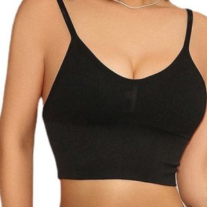 Plain Casual sports Bra & Bralette, Lingeries, color:Black|size:L, Noracora