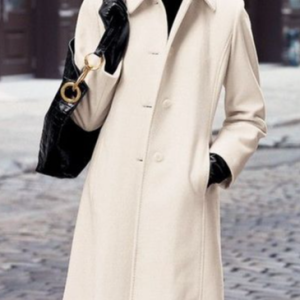 Loose Shawl Collar Urban Overcoat, Trench Coats, color:White|size:XXL, JustFashionNow