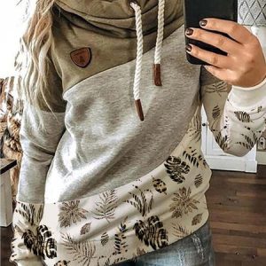 Womens Hoodie Cotton Casual Color Block Fit Sweatshirts For Women, Hoodies & Sweatshirts, color:Gray|size:XXL, Noracora