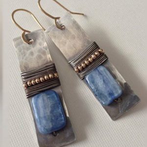 JFN  Blue Alloy   Earrings, Earrings, color:Blue, JustFashionNow
