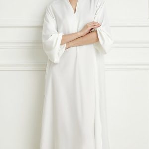 2023 Fashion week loose Plain Shirt Collar Elegant Dress, Dresses, color:White|size:XXL, Stylewe