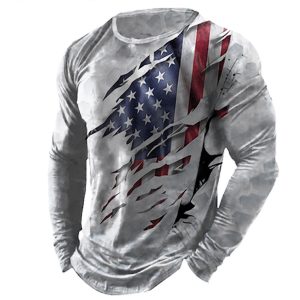 Men's Outdoor Print Henley Long Sleeve T-Shirt, T-Shirts, , COTOSEN, Apparel Online, Cheap Clothes, Buy Now