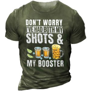 Don't Worry I've Had Both My Shots And Booster Funny Vaccine T-Shirt, T-Shirts, , COTOSEN, Apparel Online, Cheap Clothes, Buy Now