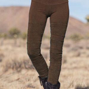 JFN Solid Loosen Casual Cotton Straight Leggings, Leggings, color:Coffee|size:5XL, JustFashionNow
