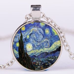 JFN  Alloy  Oil Painting  Necklace, Necklaces, color:Silver, JustFashionNow