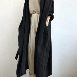 Loose Others Regular Sleeve Casual Kimono, Cardigans, color:Black|size:5XL, JustFashionNow