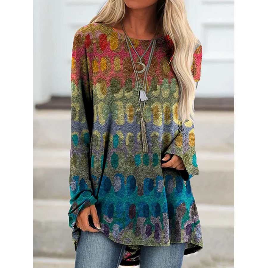 Floral-Print Long Sleeve T-Shirt, women tops, , COTOSEN, Apparel Online, Cheap Clothes, Buy Now