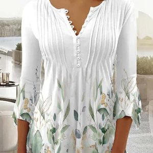 Knitted Casual Half Open Collar Top, Shirts & Blouses, color:White|size:XXL, JustFashionNow