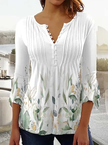 Knitted Casual Half Open Collar Top, Shirts & Blouses, color:White|size:XXL, JustFashionNow