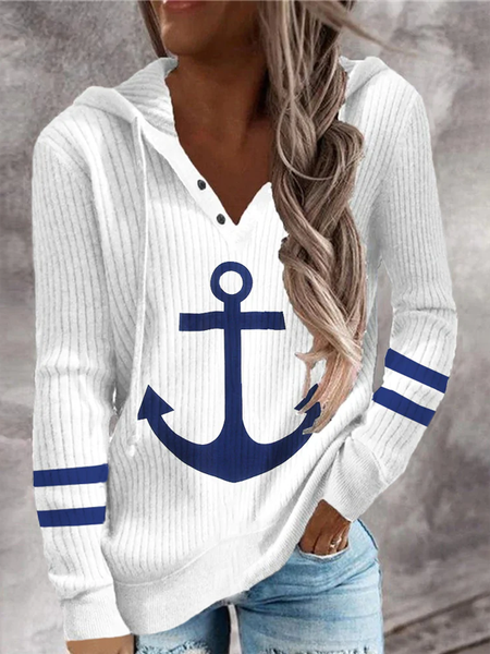 Buckle Loose Casual Hoodie Sweater, Sweaters, color:White|size:XXL, JustFashionNow
