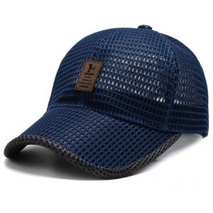 Men's Breathable Mesh Casual Hat, color:Navyblue|size:One-size, Lilicloth.com