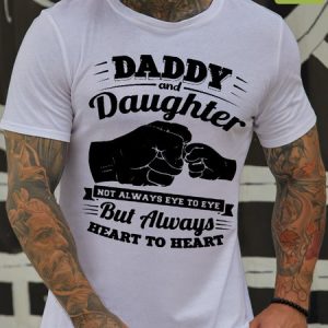 Mens Daddy & Daughter Waterproof Oilproof And Stainproof Fabric T-Shirt, color:White|size:3XL, Lilicloth.com