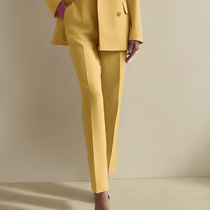 Regular Fit Plain Urban Fashion Long Pants Straight pants, Pants, color:Yellow|size:XXL, Stylewe