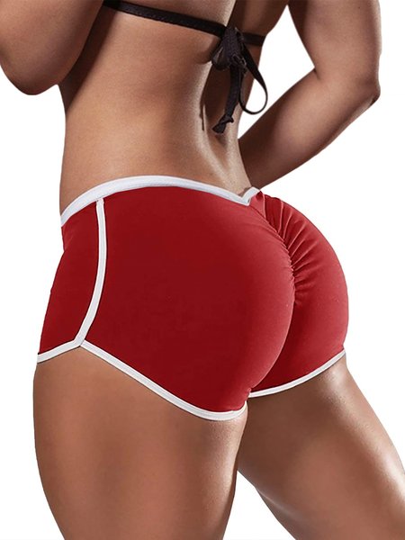 Breathable Comfort Sports Pleated Boxer Briefs, Briefs, color:Wine Red|size:3XL, JustFashionNow