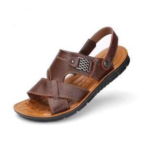 Men's Genuine Leather Soft Sandals, Sandals&Slippers, WAYRATES