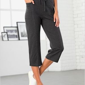 Knitted Casual Plain Drawstring Pants, Pants, color:Deep Gray|size:XXL, JustFashionNow