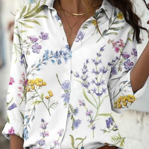 Casual Loose Blouse, Shirts & Blouses, color:Multicolor|size:XXL, JustFashionNow