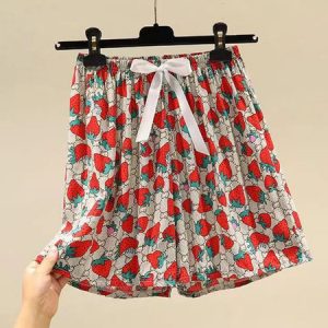 Loose Cotton-Blend Printing Casual Lounge Bottom, Pajamas, color:Color17|size:3XL, Noracora