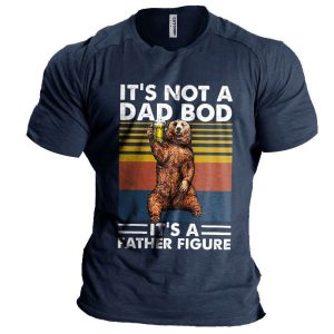 Men's Vintage Its Not A Dad Bod Its A Father Figure Print T-Shirt, T-Shirts, , COTOSEN, Apparel Online, Cheap Clothes, Buy Now