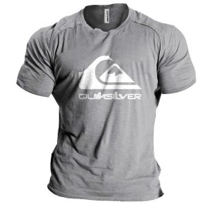 Men's T-Shirt Quiksilver Short Sleeve Crewneck Summer Raglan Sleeves Top Blue Black Green Gray, T-Shirts, , COTOSEN, Apparel Online, Cheap Clothes, Buy Now
