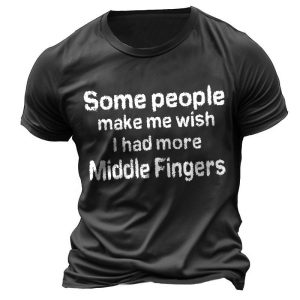 Men's T-Shirt Vintage Some People Make Me Wish I Had More Middle Plus Size Short Sleeve Summer Daily Tops, T-Shirts, , COTOSEN, Apparel Online, Cheap Clothes, Buy Now