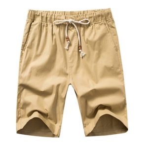 Men's Shorts Linen Lace Pocket Casual Summer Daily Bottom Cropped Pants Khaki White Light Blue, Shorts, , COTOSEN, Apparel Online, Cheap Clothes, Buy Now