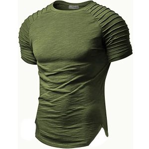 Men's Outdoor Pleated Raglan Sleeve Cotton T-Shirt, T-Shirts, , COTOSEN, Apparel Online, Cheap Clothes, Buy Now