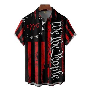 Men's Casual Shirt Independence Day Chest Pocket Short Sleeve Shirt Vacation Shirt, T-Shirts, , COTOSEN, Apparel Online, Cheap Clothes, Buy Now