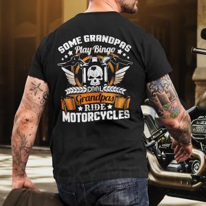 Men Cotton Biker T-Shirt Old Man Grandpa Bingo Tee Casual Crew Neck Tee, T-Shirts, , COTOSEN, Apparel Online, Cheap Clothes, Buy Now