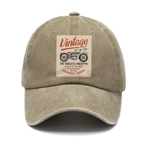 Vintage Motorcycle Racing Vintage Washed Sun Baseball Cap, Hats, , COTOSEN, Apparel Online, Cheap Clothes, Buy Now