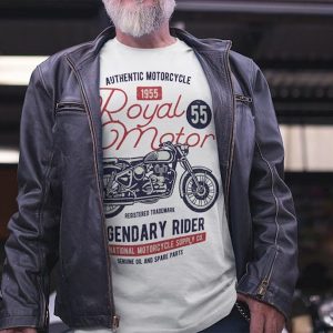 Men Cotton Vintage British Motorbike Royal Enfield Motorcycle Cafe Racer Classic Bike Crew Neck Tee, T-Shirts, , COTOSEN, Apparel Online, Cheap Clothes, Buy Now