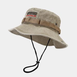 Vintage Washed Distressed Mountaineering Bucket Hat, Hats, , COTOSEN, Apparel Online, Cheap Clothes, Buy Now