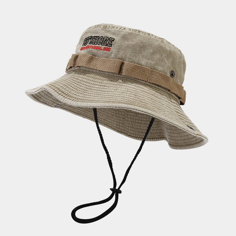 Vintage Washed Distressed Mountaineering Bucket Hat, Hats, , COTOSEN, Apparel Online, Cheap Clothes, Buy Now