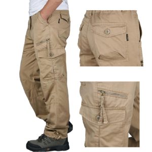 Men's Outdoor Multi Pocket Cotton Cargo Pants, Tactical Pants,  COTOSEN