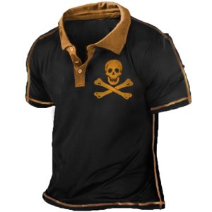 Men's Vintage Plaid Polo Neck T-Shirt, T-Shirts, , COTOSEN, Apparel Online, Cheap Clothes, Buy Now