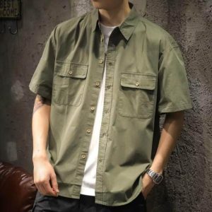 Men's Vintage Loose Double Pocket Casual Work Shirt, T-Shirts, , COTOSEN, Apparel Online, Cheap Clothes, Buy Now
