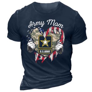Proud Army Marine Air Force Navy Coast Guard Military Mom Dad Wife Ripped Flag Hand Cotton Shirt, T-Shirts, , COTOSEN, Apparel Online, Cheap Clothes, Buy Now