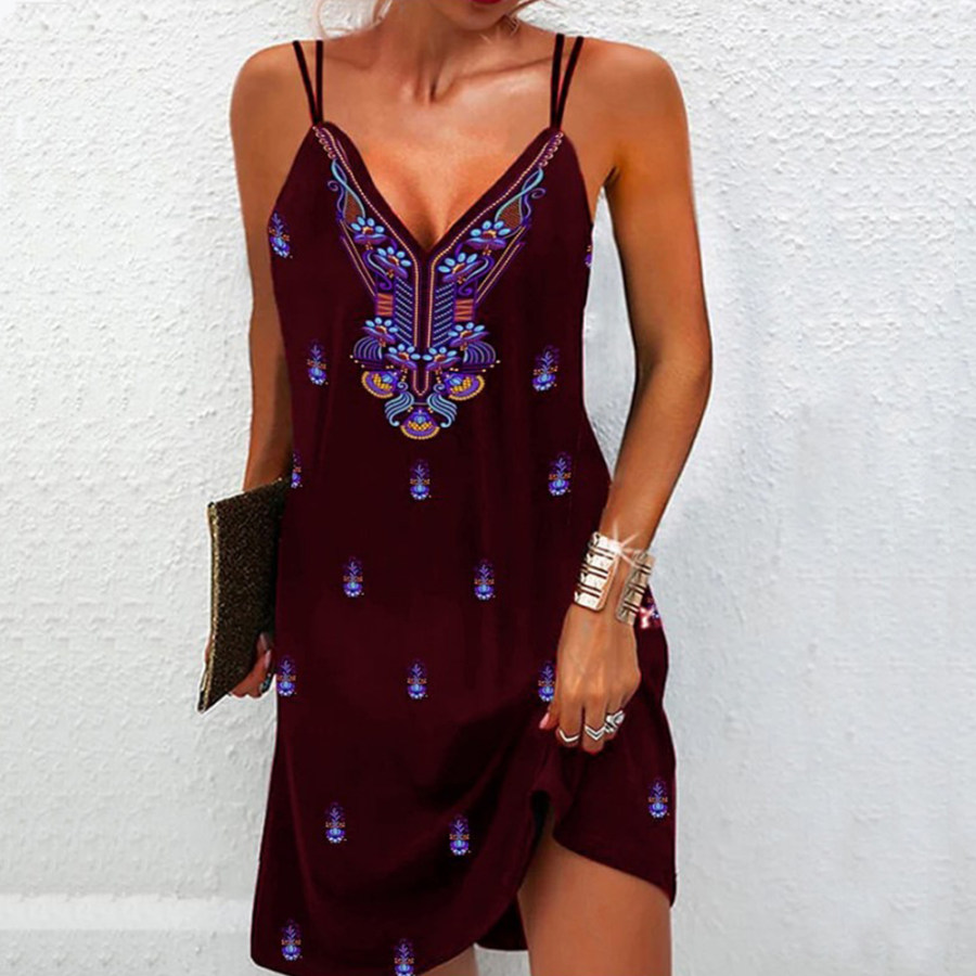 Women's Bohemian Print Summer Sleeveless Dress, Women Dresses, COTOSEN, Apparel Online, Cheap Clothes, Buy Now