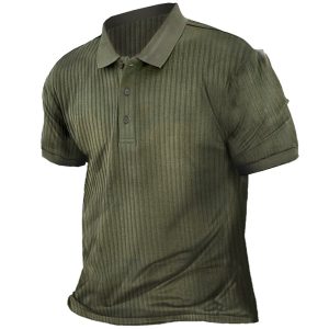 Men's Outdoor Casual Knit Polo Neck T-Shirt, T-Shirts, , COTOSEN, Apparel Online, Cheap Clothes, Buy Now