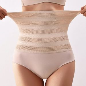 High Waisted Seamless Tight Lace Shapewear, Lingeries, color:Beige|size:3XL, Noracora