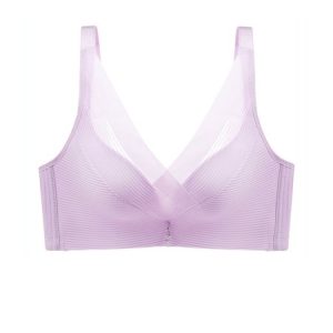 Women's Breathable Comfortable Massage Cup Seamless Bra & Bralette, Crop Bras, color:Purple|size:40/90C, JustFashionNow