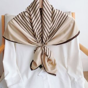 Urban Striped Multipurpose Kerchief, Scarves, color:Apricot|size:One-size, Stylewe