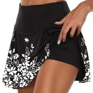 Casual Floral Loose Shorts, Shorts, color:Black|size:XXL, JustFashionNow