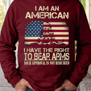 Mens I Am An American Crew Neck Letters Sweatshirt, color:Red|size:3XL, Lilicloth.com