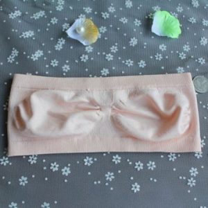 Breathable Non-padded Strapless Bandeau, color:Apricot|size:One-size, Lilicloth.com