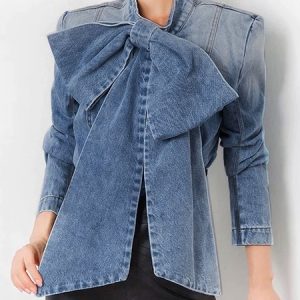 Regular Fit Urban Denim Blouse, Blouses and Shirts, color:Blue|size:XXL, Stylewe
